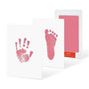 Kit d'empreintes bébé rose avec cartes d'empreintes main et pied et tampon encreur sans contact - Bébé Lova