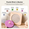 Puzzle miroir Montessori en bois favorisant la motricité fine et la coordination œil-main - Bébé Lova