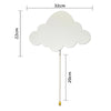Dimensions détaillées de la lampe murale nuage avec chaînette pour chambre bébé - Bébé Lova