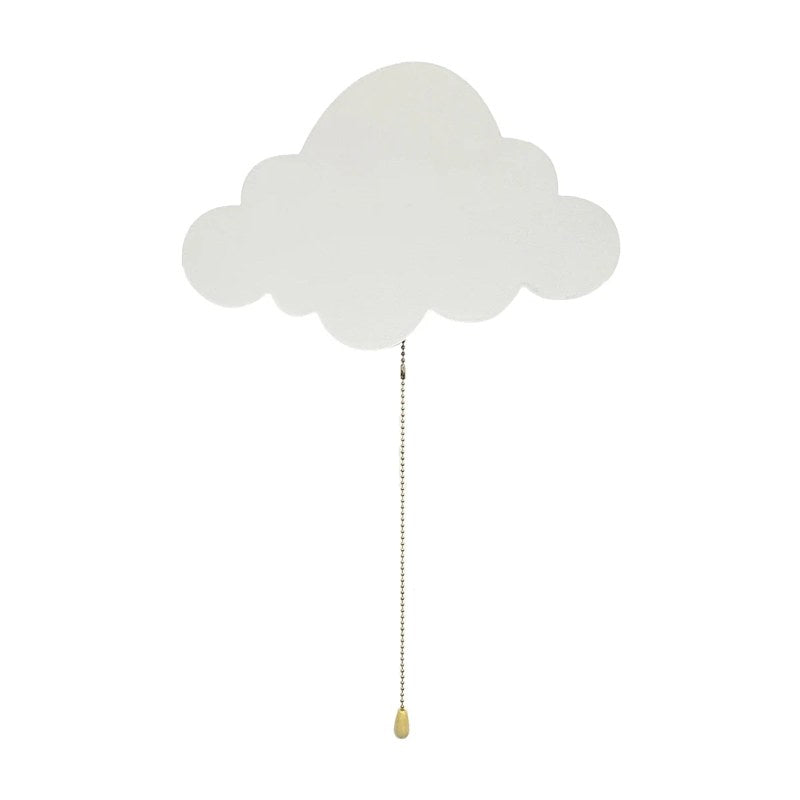 Lampe murale nuage blanche minimaliste avec interrupteur à chaînette - Bébé Lova