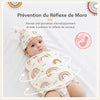 Infographie sur la prévention du réflexe de Moro grâce à la sensation d'enveloppement - Bébé Lova