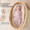 Infographie lange d'emmaillotage bébé à ouverture facile pour le changement de couche - Bébé Lova