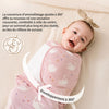 Infographie lange d'emmaillotage bébé à enveloppement 360 degrés pour un sommeil rassurant - Bébé Lova