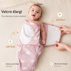 Infographie lange d'emmaillotage bébé à velcro élargi silencieux et résistant - Bébé Lova