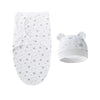 Gigoteuse blanche à motifs étoiles avec bonnet oreilles assorti - Bébé Lova