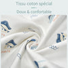 Gros plan sur le tissu coton doux et respirant de la gigoteuse bébé - Bébé Lova