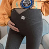 CotLegging legging gris foncé V-cross femme enceinte ventre bas maternité - Bébé Lova