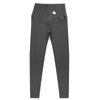CotLegging legging maternité gris foncé taille haute coton plié vue produit - Bébé Lova