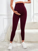 MaterniLegging legging bordeaux côté canapé taille haute maternité confort - Bébé Lova