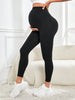 MaterniLegging legging noir côté canapé taille haute maternité polyvalent - Bébé Lova