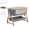 Lit bébé SilentCrib beige bois clair accessoires matelas plateau moustiquaire - Bébé Lova