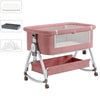 Lit bébé SilentCrib rose accessoires matelas plateau moustiquaire évolutif - Bébé Lova