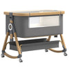 Lit bébé cododo 3-en-1 avec finition bois naturel et structure moderne - Bébé Lova