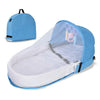 Lit de voyage bébé bleu avec moustiquaire anti-insectes et couchage confortable - Bébé Lova