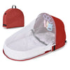 Lit de voyage bébé pliable rouge avec moustiquaire intégrée et fonction sac de transport - Bébé Lova