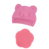 Lot peigne et brosse silicone roses pour le bain et le massage du cuir chevelu bébé - Bébé Lova