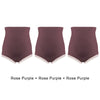 AdjustPanties lot 3 culottes Rose Purple monochrome maternité taille haute - Bébé Lova