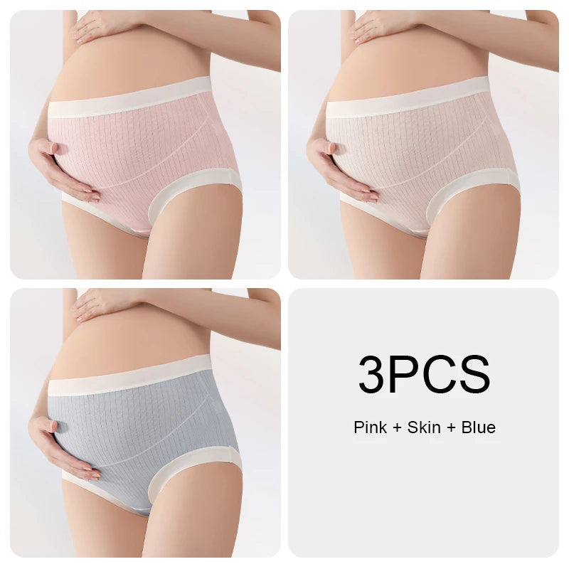BreathPanties trio Pink Skin Blue maternité respirante taille haute - Bébé Lova