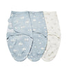 Lot de langes swaddle bleu ciel avec motifs moutons et nuages pour bébé - Bébé Lova