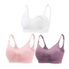 Lot de 3 soutiens-gorge d’allaitement blanc, rose et mauve - Bébé Lova