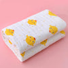 Serviette de bain bébé en coton gaze avec adorables motifs poussins jaunes - Bébé Lova