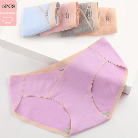 Lot 5 CottonPanties culottes coton lilas maternité rotation semaine grossesse - Bébé Lova