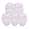 Lot de 5 bodies bébé manches longues en coton uni rose poudré - Bébé Lova