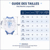 Guide des tailles des bodies bébé manches longues avec mensurations en cm et âges recommandés - Bébé Lova