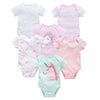 Lot de 5 bodies bébé garçon avec motifs costume, rayures et nœud papillon - Bébé Lova