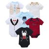 Lot de 5 bodies bébé fille avec motifs renard et tons roses assortis - Bébé Lova