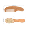 Dimensions du peigne et de la brosse bébé en bois de hêtre avec mesures détaillées - Bébé Lova