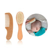 Brosse et peigne bébé en bois de hêtre avec utilisation sur cuir chevelu délicat - Bébé Lova