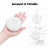 Machine à bruit blanc compacte et portable présentée dans la main avec dimensions détaillées - Bébé Lova