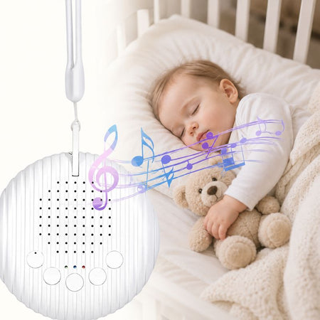 Machine à bruit blanc rechargeable avec bébé endormi et mélodies apaisantes pour favoriser le sommeil - Bébé Lova