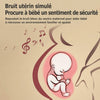 Illustration du bruit utérin simulé diffusé par le mobile berceau pour rassurer bébé - Bébé Lova