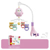 Mobile musical hibou rose avec figurines suspendues colorées pour berceau bébé - Bébé Lova