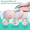 Infographie expliquant pourquoi bébé a besoin d'un mouche-bébé plutôt que coton-tige ou mouchoir - Bébé Lova