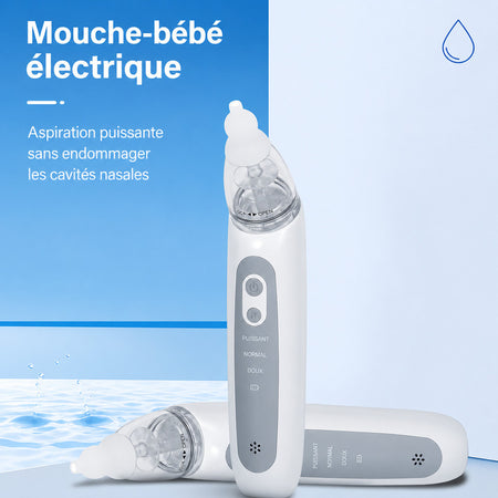 Mouche-bébé électrique rechargeable avec aspiration puissante et douce pour les cavités nasales de bébé - Bébé Lova