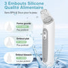 Mouche-bébé électrique avec 3 embouts en silicone qualité alimentaire adaptés à chaque âge - Bébé Lova