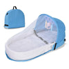 Nid bébé portable NestPod coloris bleu ciel avec sac de transport - Bébé Lova