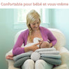 Maman allaitant bébé avec oreiller d'allaitement confortable et ergonomique - Bébé Lova