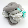 Oreiller d'allaitement ajustable pliable avec ruban de rangement turquoise - Bébé Lova