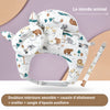 Oreiller d’allaitement ergonomique motif monde animal avec doublure intérieure amovible - Bébé Lova