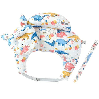 Oreiller d’allaitement ergonomique motif dinosaures avec coussin intégré et sangle amovible - Bébé Lova