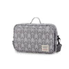 Sac organisateur de poussette universel gris à motif flèches blanches avec bandoulière - Bébé Lova