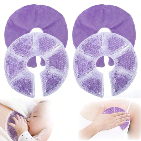 Coussin gel allaitement utilisé sur sein pour soulager engorgement et douleur - Bébé Lova