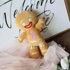 Peluche pain d’épices décorative avec tissu rose et ambiance douce - Bébé Lova