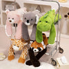 Collection de peluches à bras longs suspendues avec modèles ours, koala, dinosaure, girafe et raton laveur - Bébé Lova