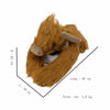 Dimensions détaillées de la peluche vache Highland lestée avec mesures et poids - Bébé Lova