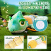 Peluche caméléon musicale pour bébé avec boîte à musique et tissus sensoriels - Bébé Lova